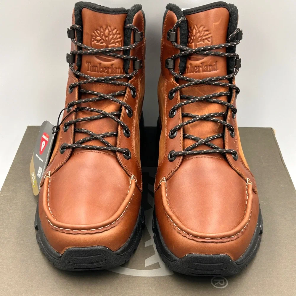 Timberland‎ Garrison Field Mens 10 Waterproof Insulated Boots Brown A1X51 NEW